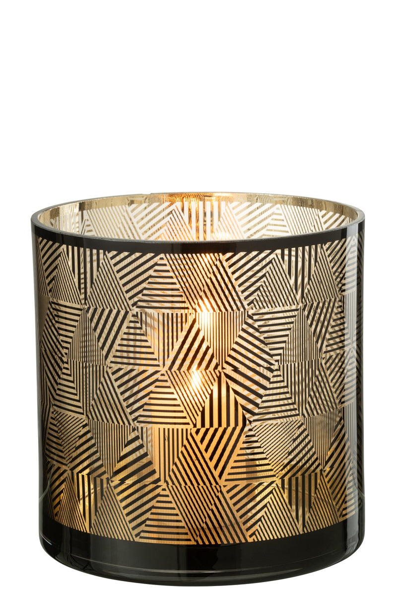 Hurricane Triangles Stripes Glass Br Large