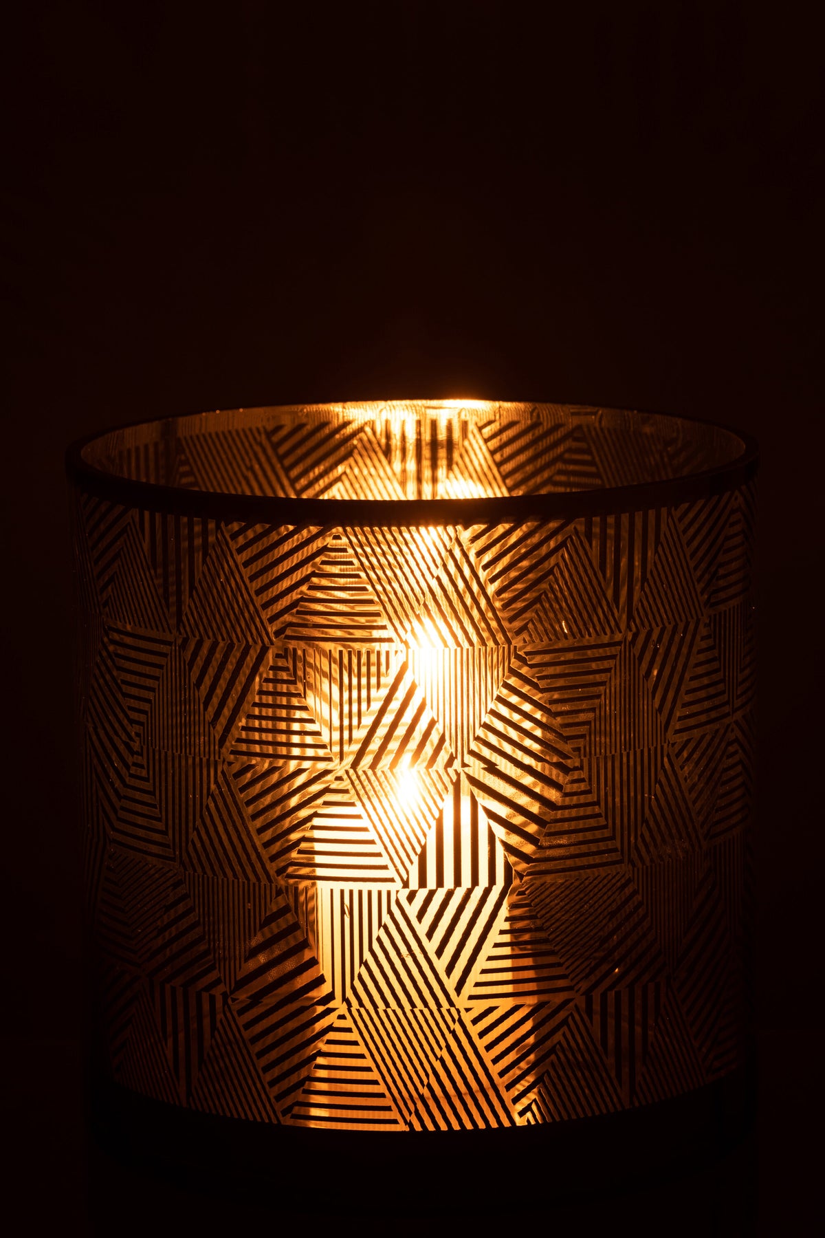 Hurricane Triangles Stripes Glass Br Large