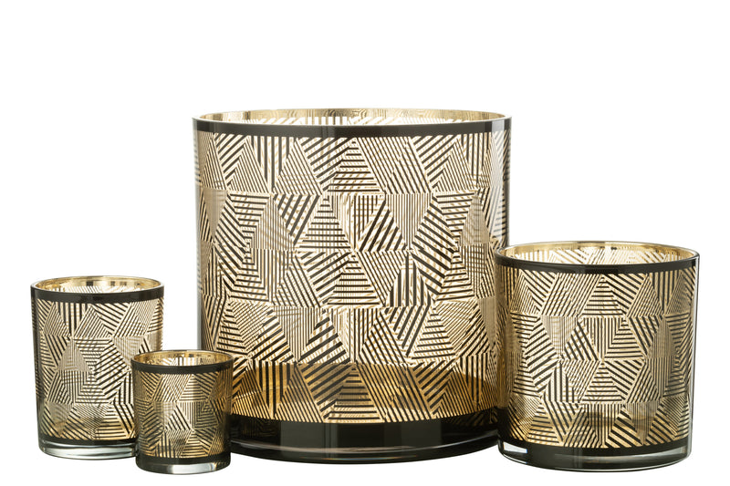 Hurricane Triangles Stripes Glass Br Large