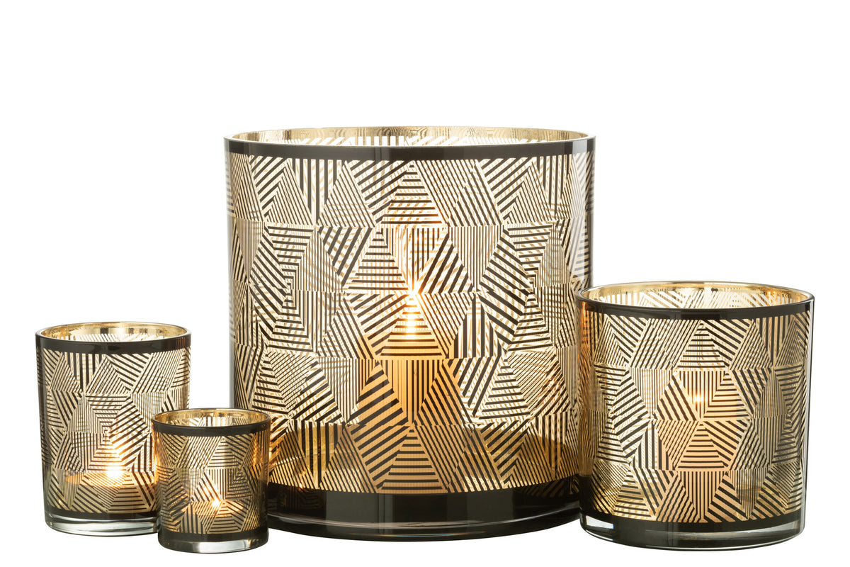 Hurricane Triangles Stripes Glass Br Large