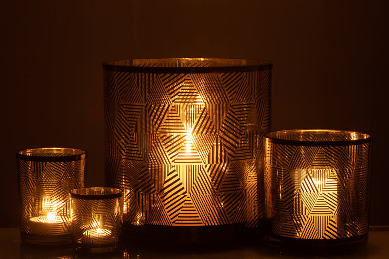 Hurricane Triangles Stripes Glass Br Large