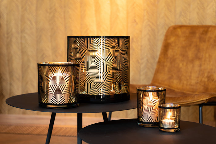 Hurricane Triangles Stripes Glass Br Large