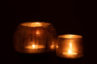 Hurricane Lines Glass Dark Brown Large