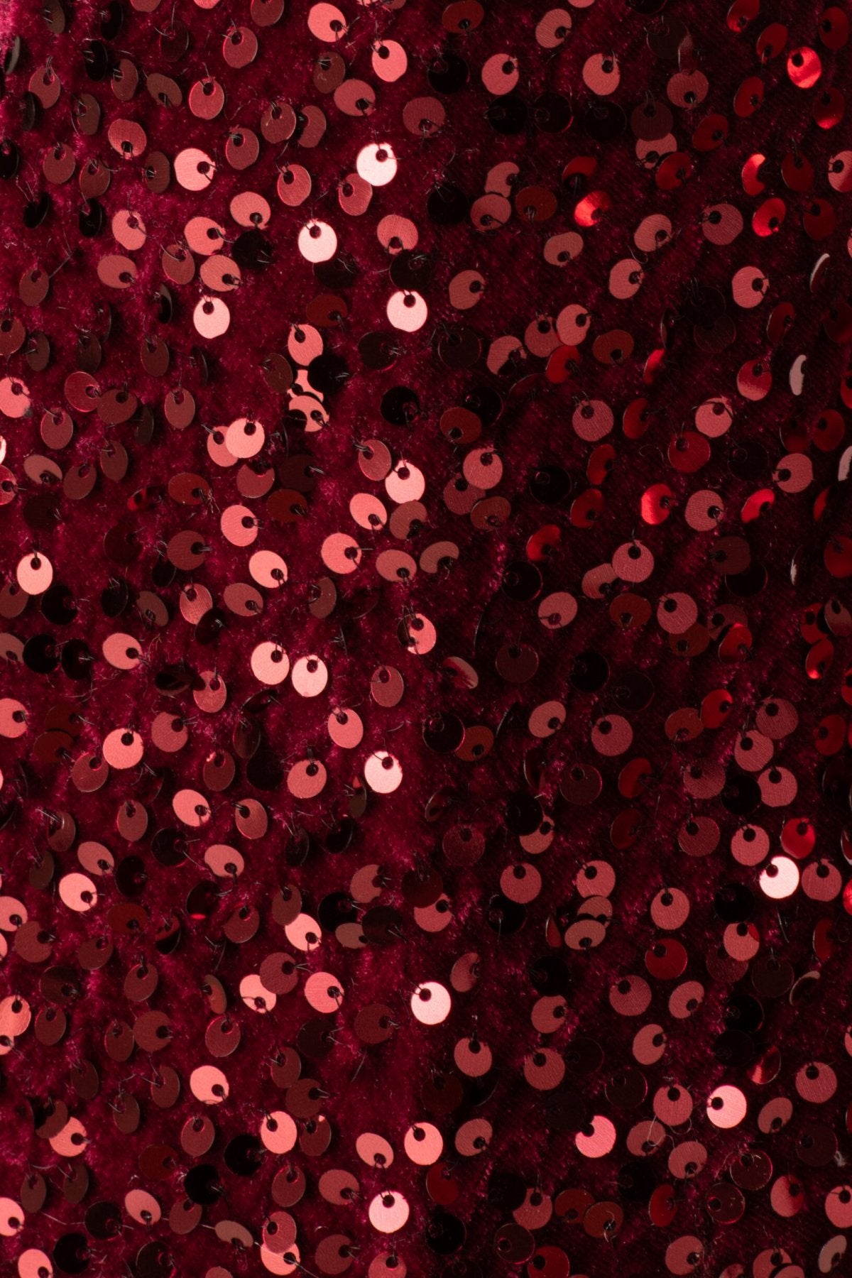 Set Of 3 Cone Sequin Iron Burgundy