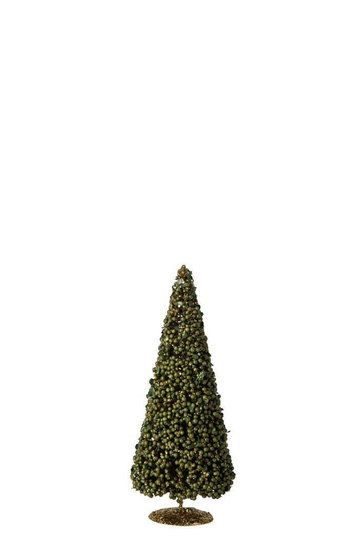 Tree Berries Synthetic Moss Green Small