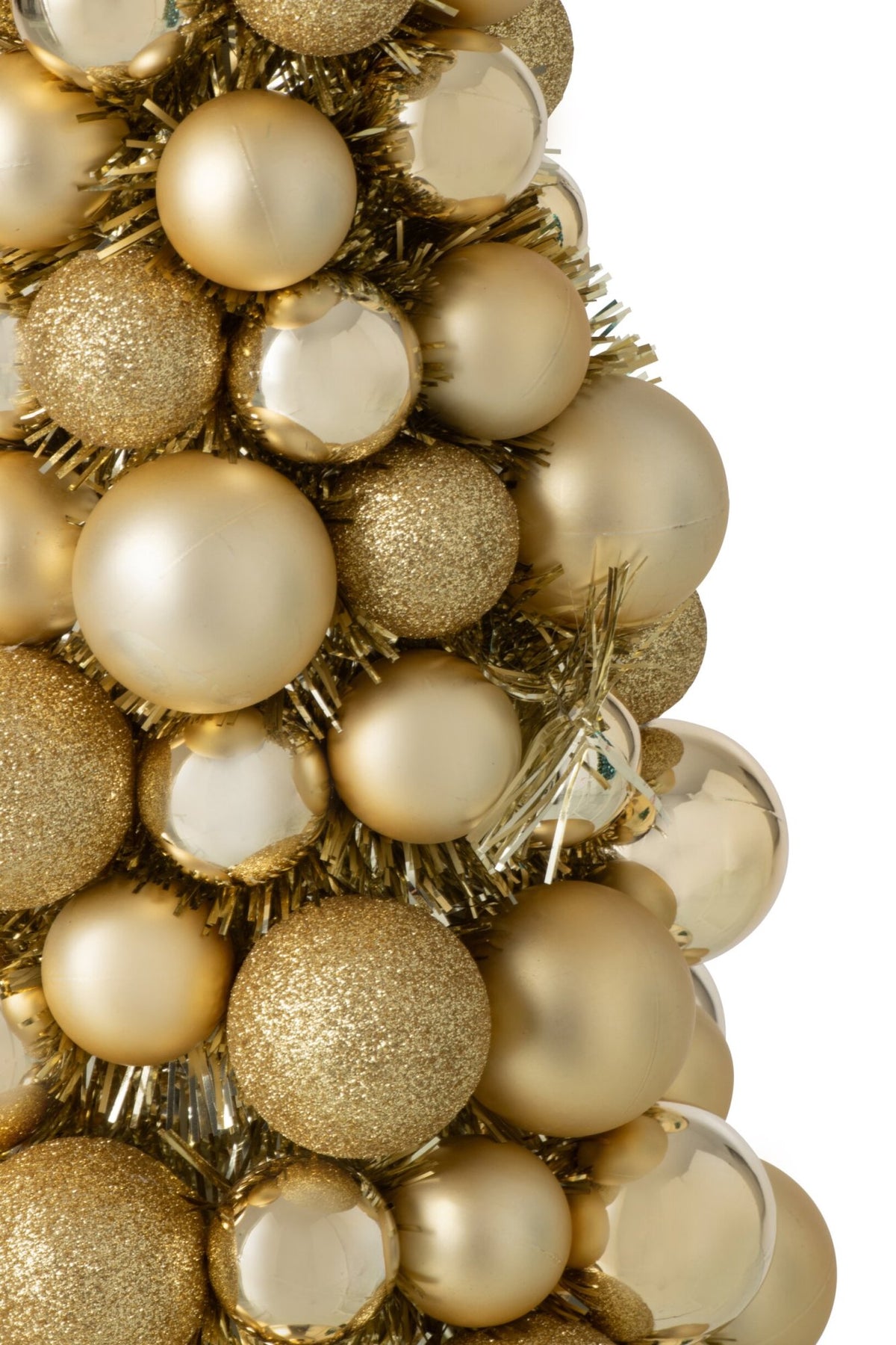 Cone Christmas Baubles Ps Gold