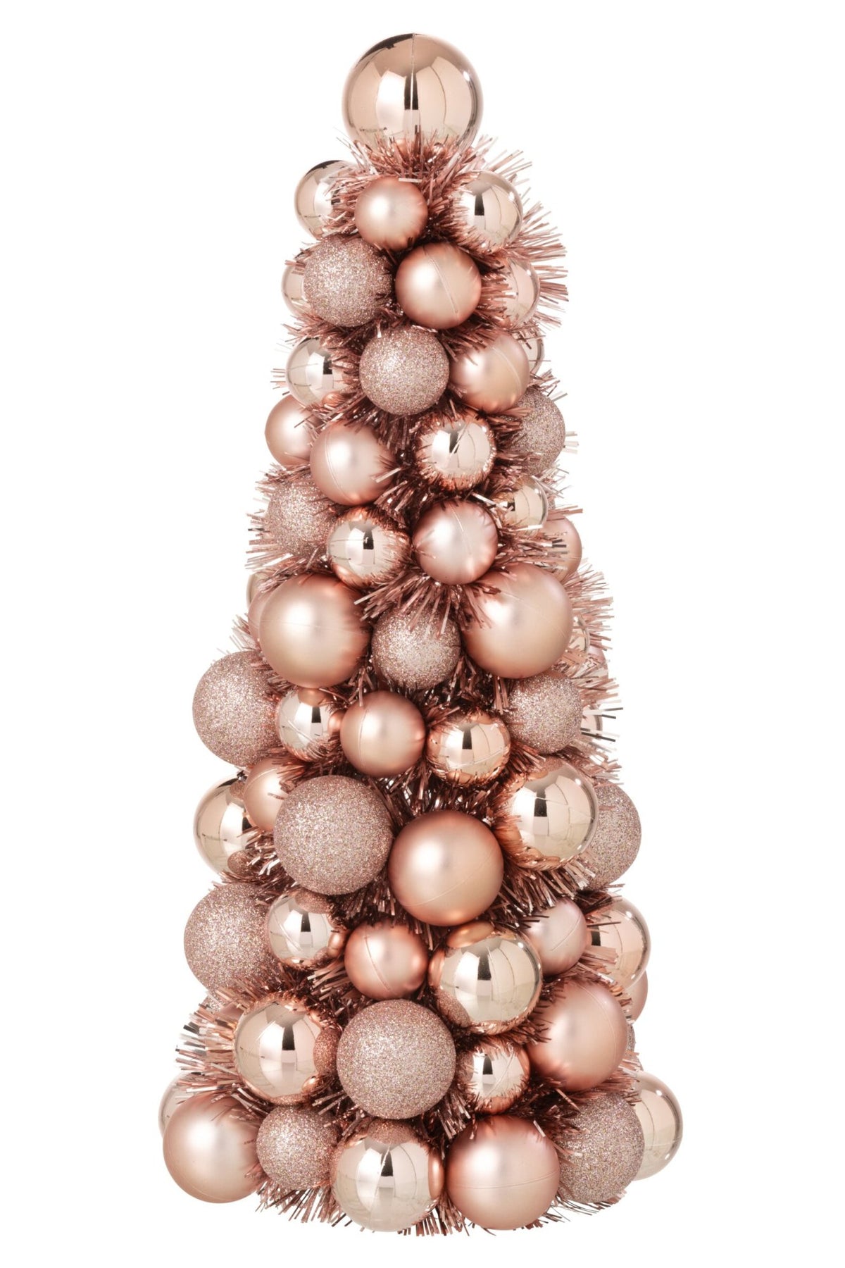Cone Christmas Baubles Ps Light Pink