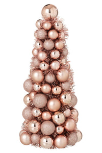 Cone Christmas Baubles Ps Light Pink