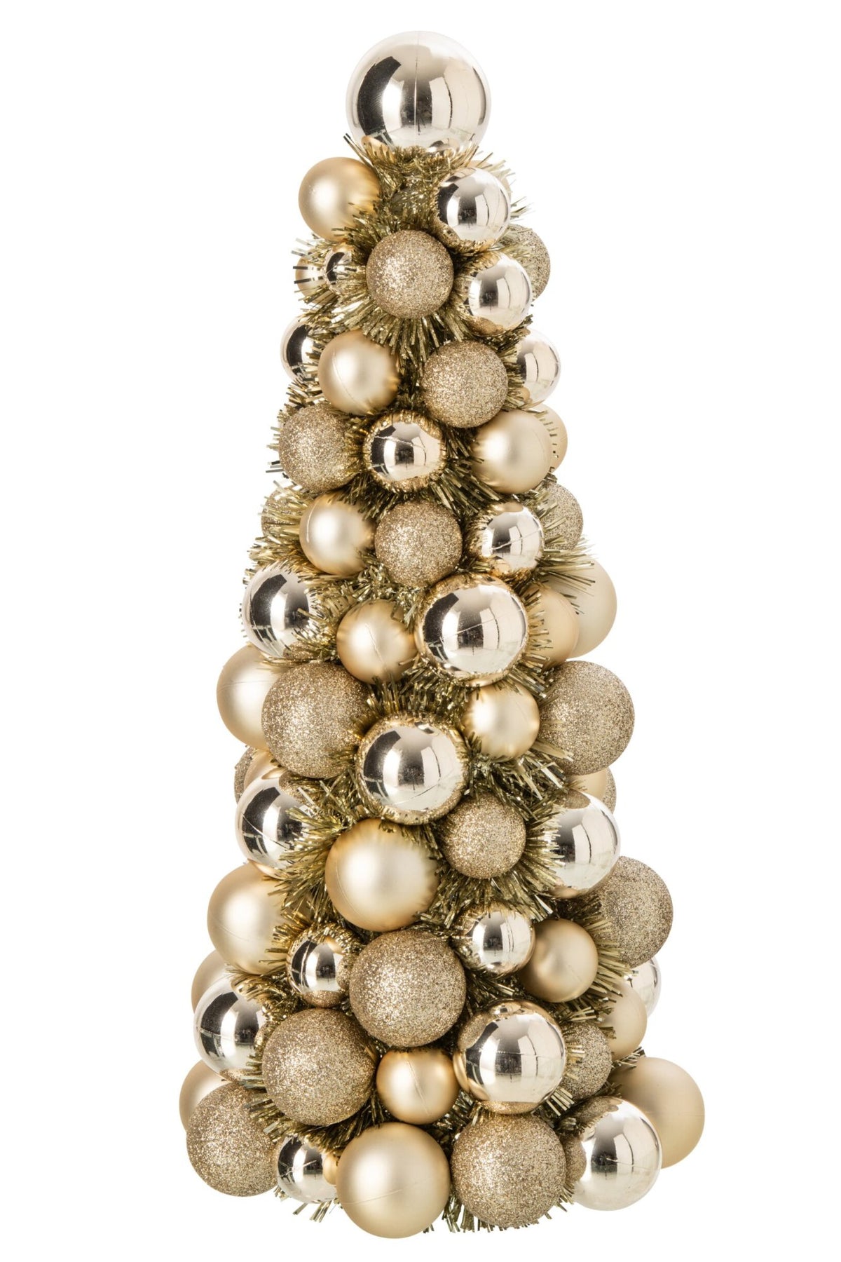 Cone Christmas Baubles Ps Champagne