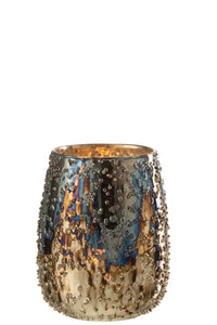 Hurricane Lise Glass Brown/Gold Medium