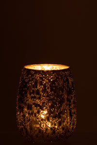 Hurricane Lise Glass Brown/Gold Medium