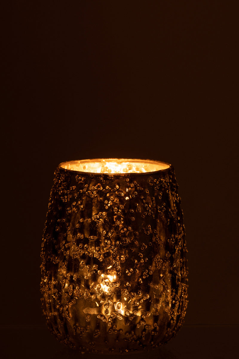 Hurricane Lise Glass Brown/Gold Medium