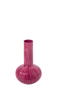 Vase Iron Fuchsia Small