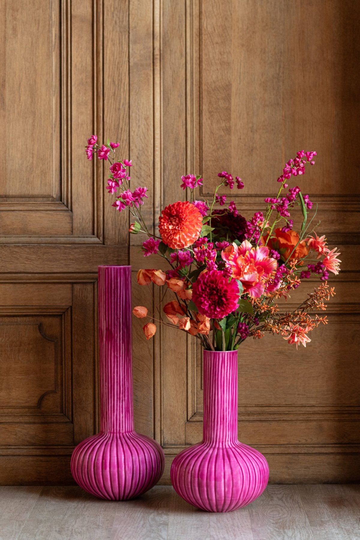 Vase Iron Fuchsia Small