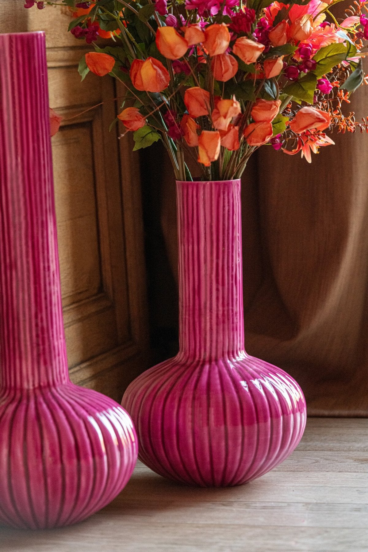 Vase Iron Fuchsia Small