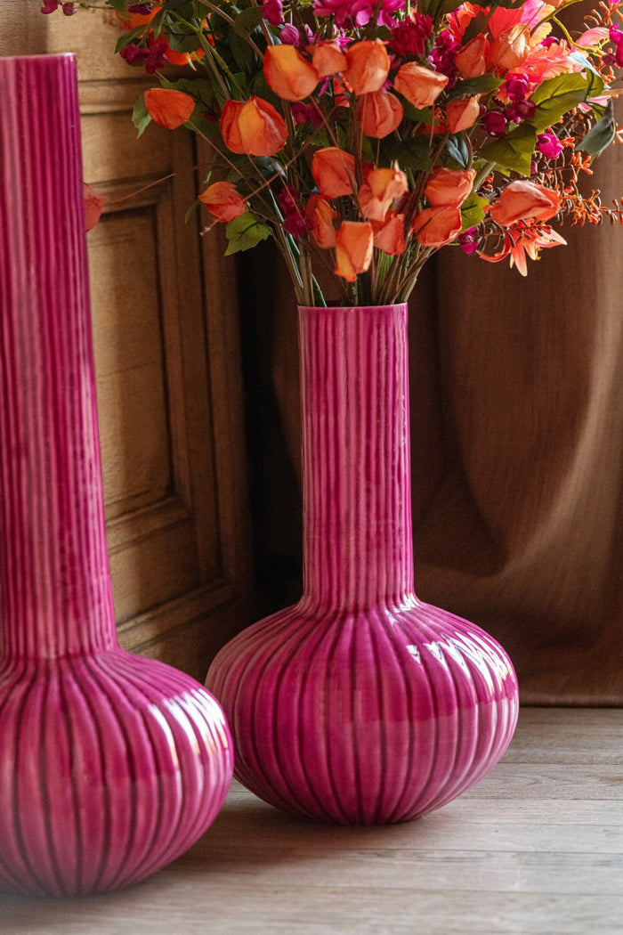 Vase Iron Fuchsia Small