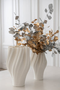 Vase 3D Printing Stoneware White Small