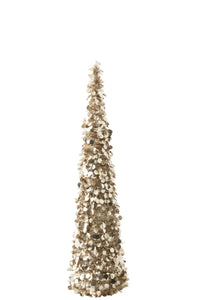 Tree Sparkling Polystyrene Greige Large