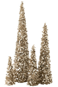 Tree Sparkling Polystyrene Greige Extra Large