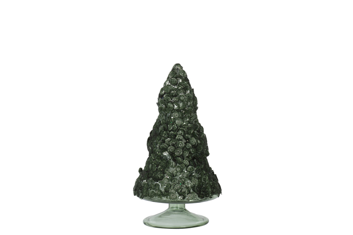 Christmas Tree Sequins Sugar Matte Dark Green Medium