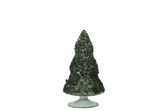 Christmas Tree Sequins Sugar Matte Dark Green Medium