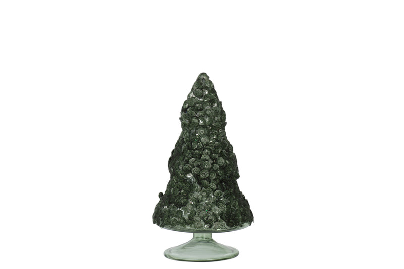 Christmas Tree Sequins Sugar Matte Dark Green Medium