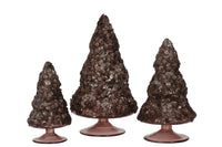 Christmas Tree Sequins Sugar Matte Dark Brown Large