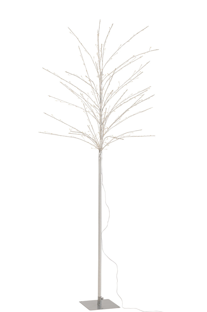 Bare Tree+Led Metal Silver Large