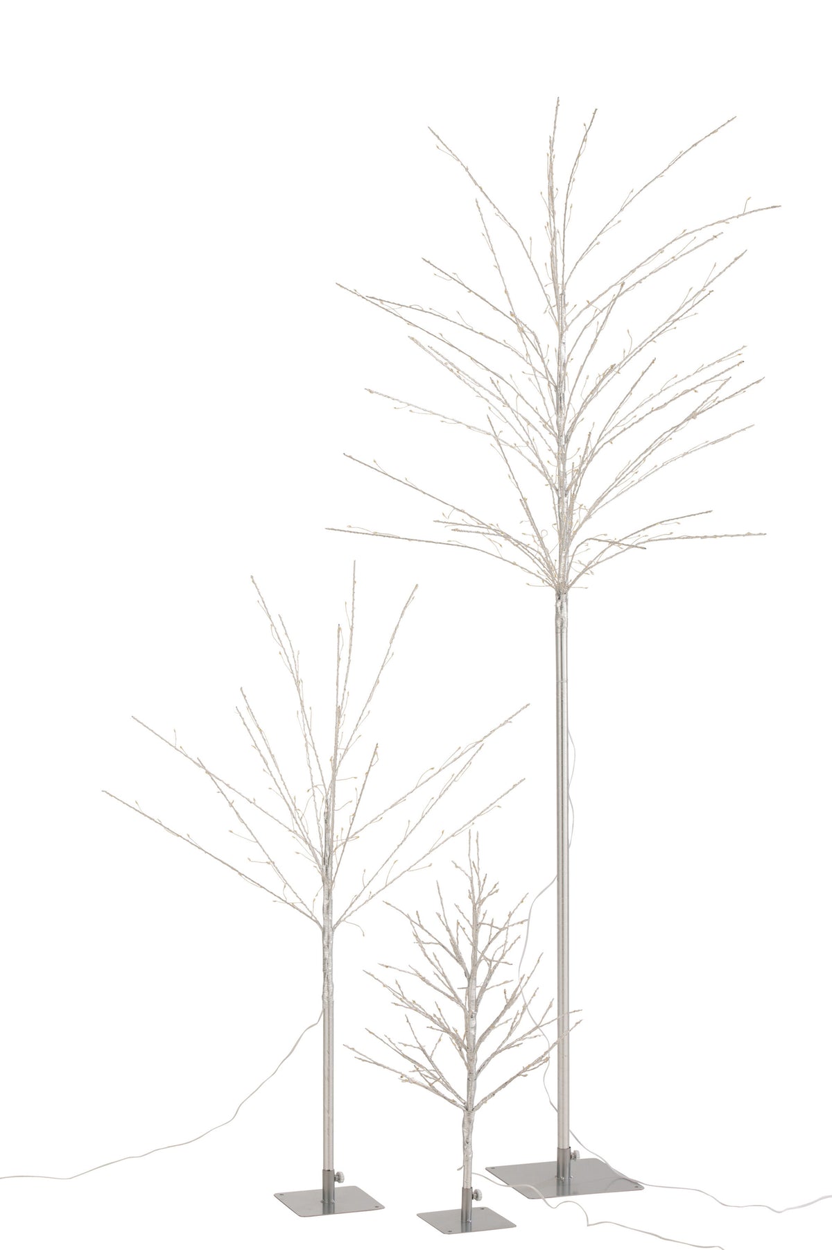 Bare Tree+Led Metal Silver Large