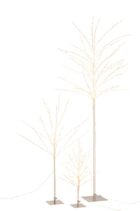Bare Tree+Led Metal Silver Large