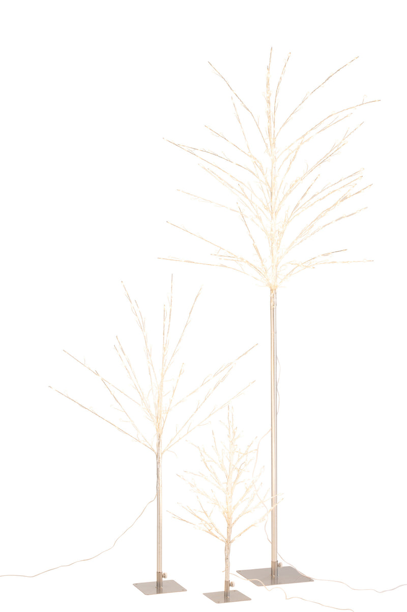 Bare Tree+Led Metal Silver Large