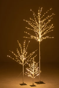 Bare Tree+Led Metal Silver Large
