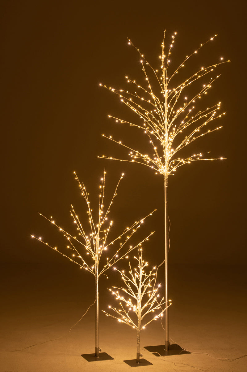 Bare Tree+Led Metal Silver Large