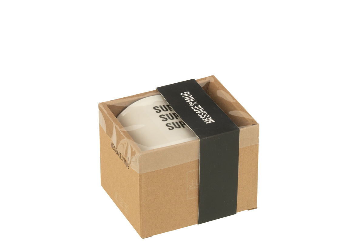 Mug Message Bff Porcelain White/ Black