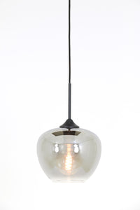 Hanging lamp Ø23x18 cm MAYSON glass smoked+matt black