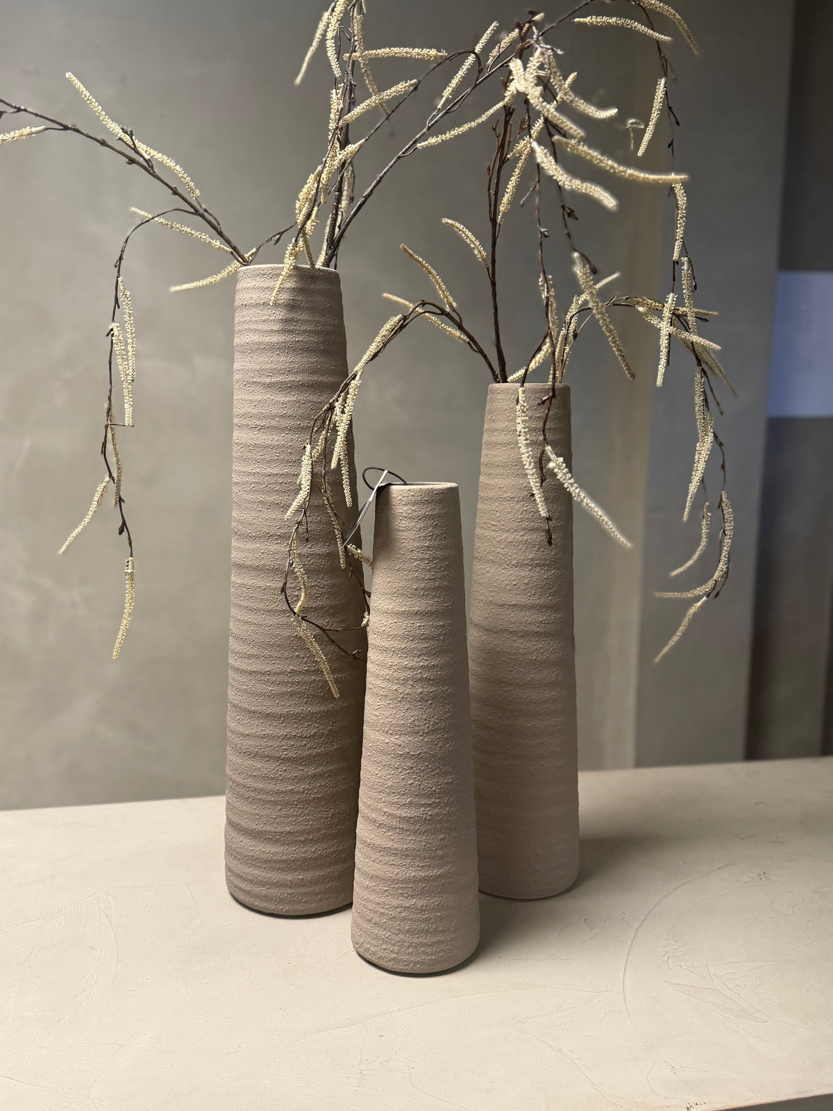 Actie - Set taupe buisvazen