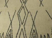 Vloerkleed Dubbel Ruit - 200x300 - Zwart/wit - Katoen