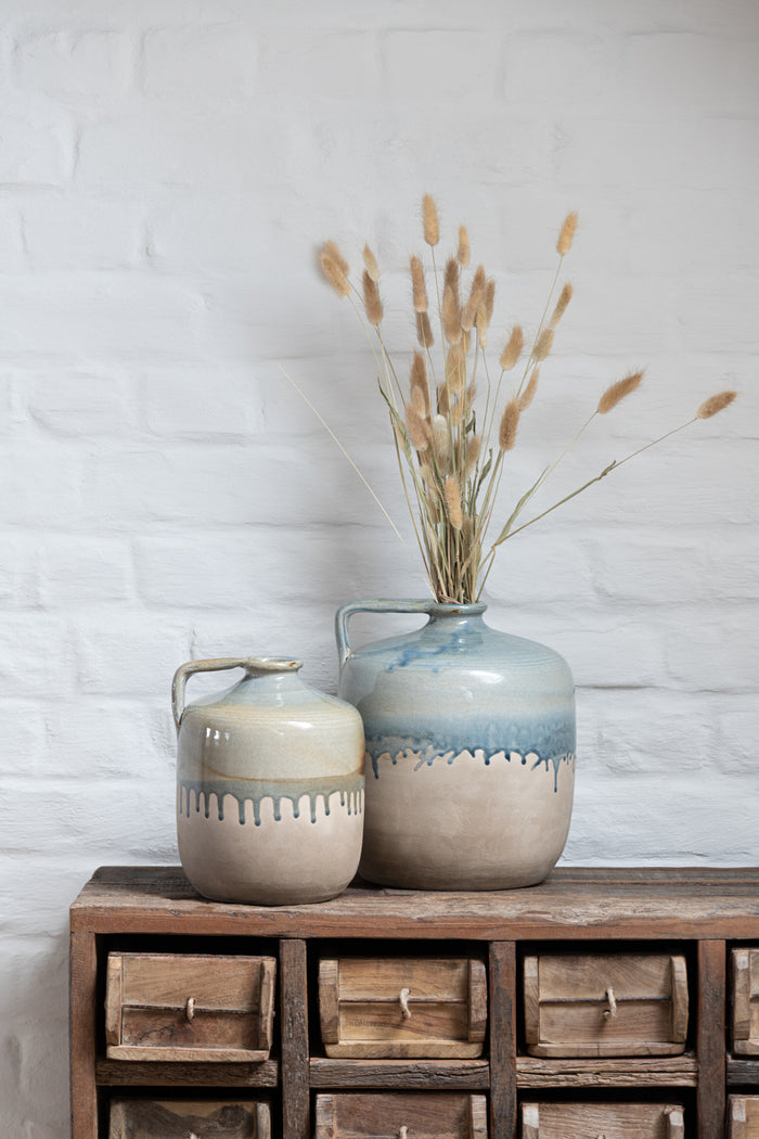 Jug Handle Ceramic Beige/Grey Small