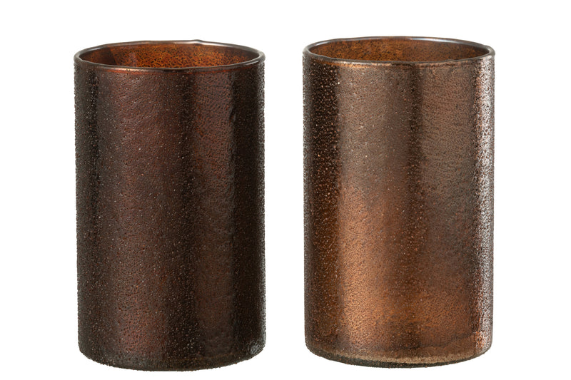 Hurricane Mirror Copper/Red Glass Large Assortment Of 2