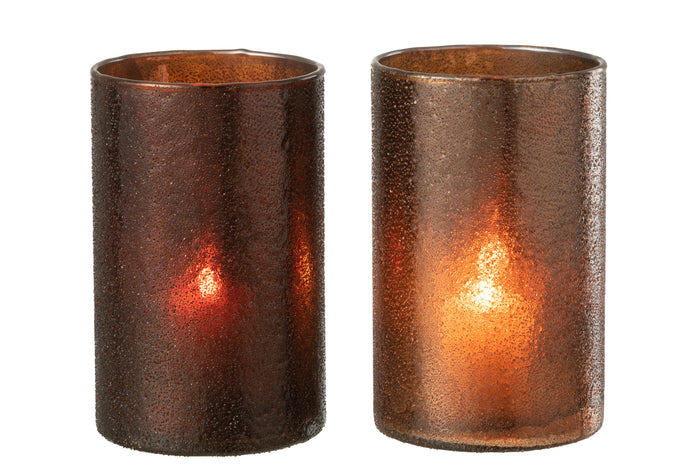 Hurricane Mirror Copper/Red Glass Large Assortment Of 2