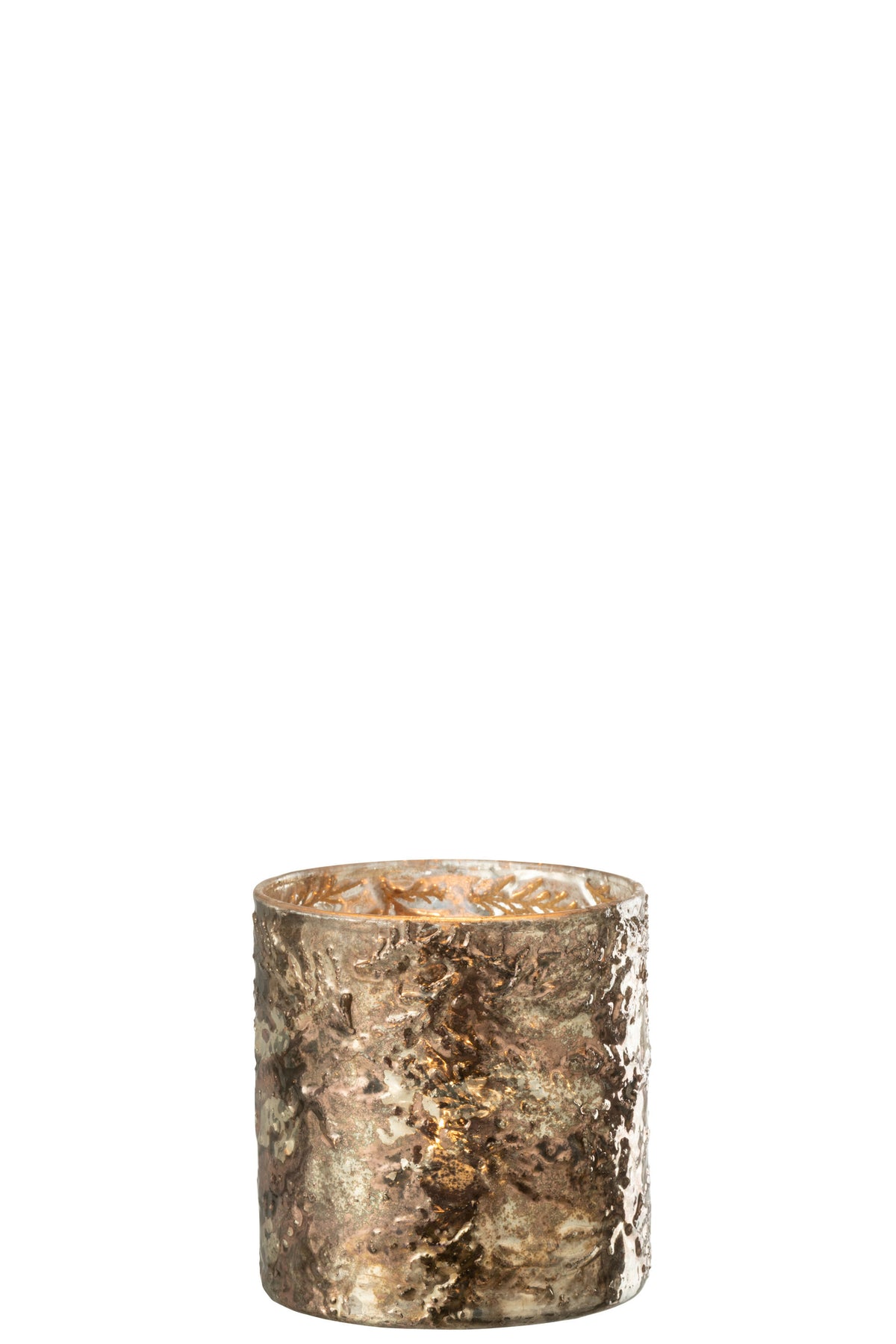 Tealight Holder Oxidized Cylinder Copper Small