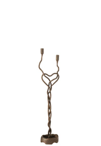 Chandelier Holderin Fer/Laiton Noir/Or