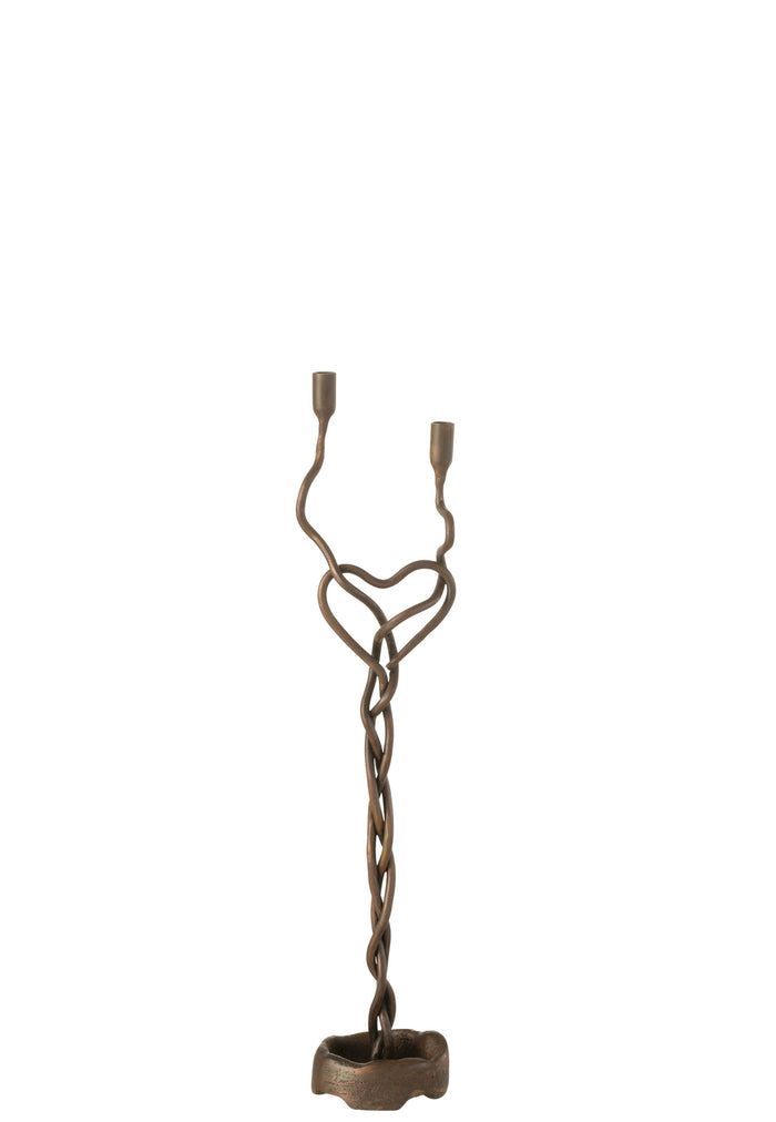 Chandelier Holderin Fer/Laiton Noir/Or