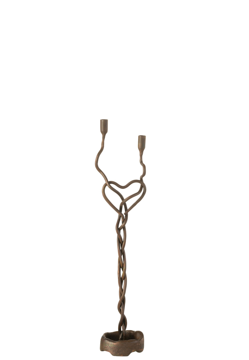 Chandelier Holderin Fer/Laiton Noir/Or