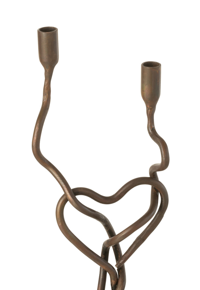 Chandelier Holderin Fer/Laiton Noir/Or