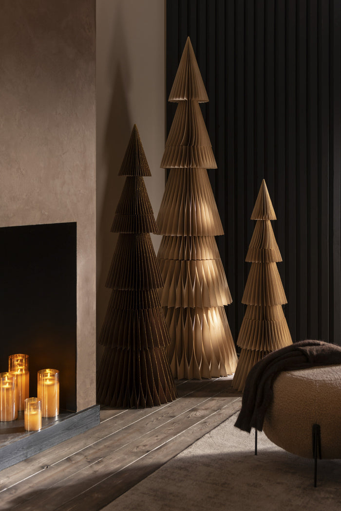 Christmas Tree Folding Paper Beige Medium
