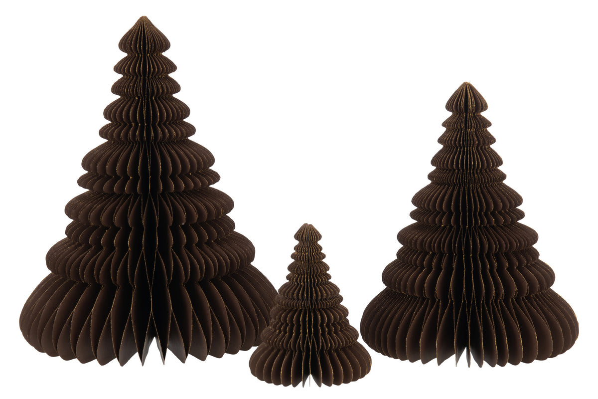Christmas Tree Folding Paper Brown Large