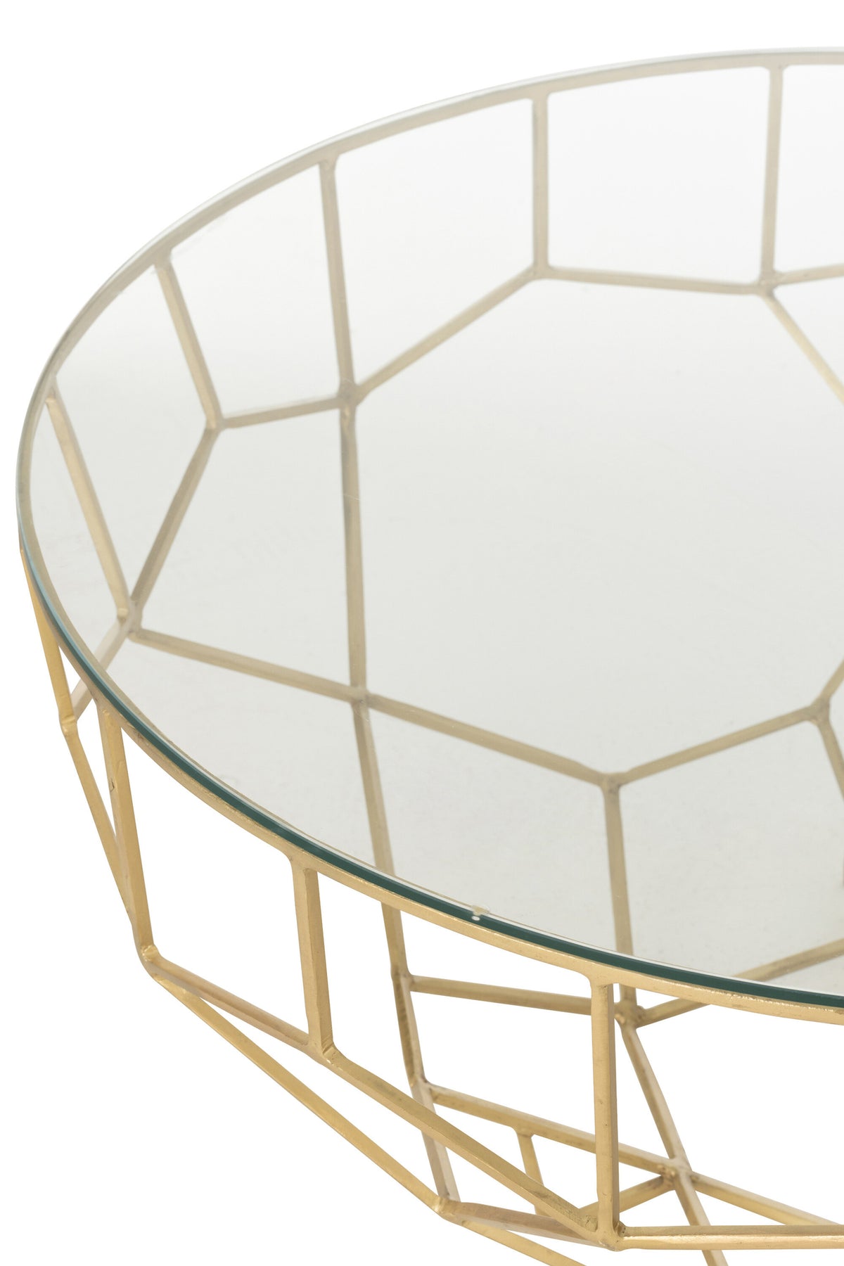 Table Moza Metal/Glass Gold
