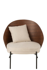 Lounge Chair Lone Ply Wood/Metal Brown/Grey