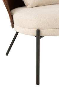 Lounge Chair Lone Ply Wood/Metal Brown/Grey